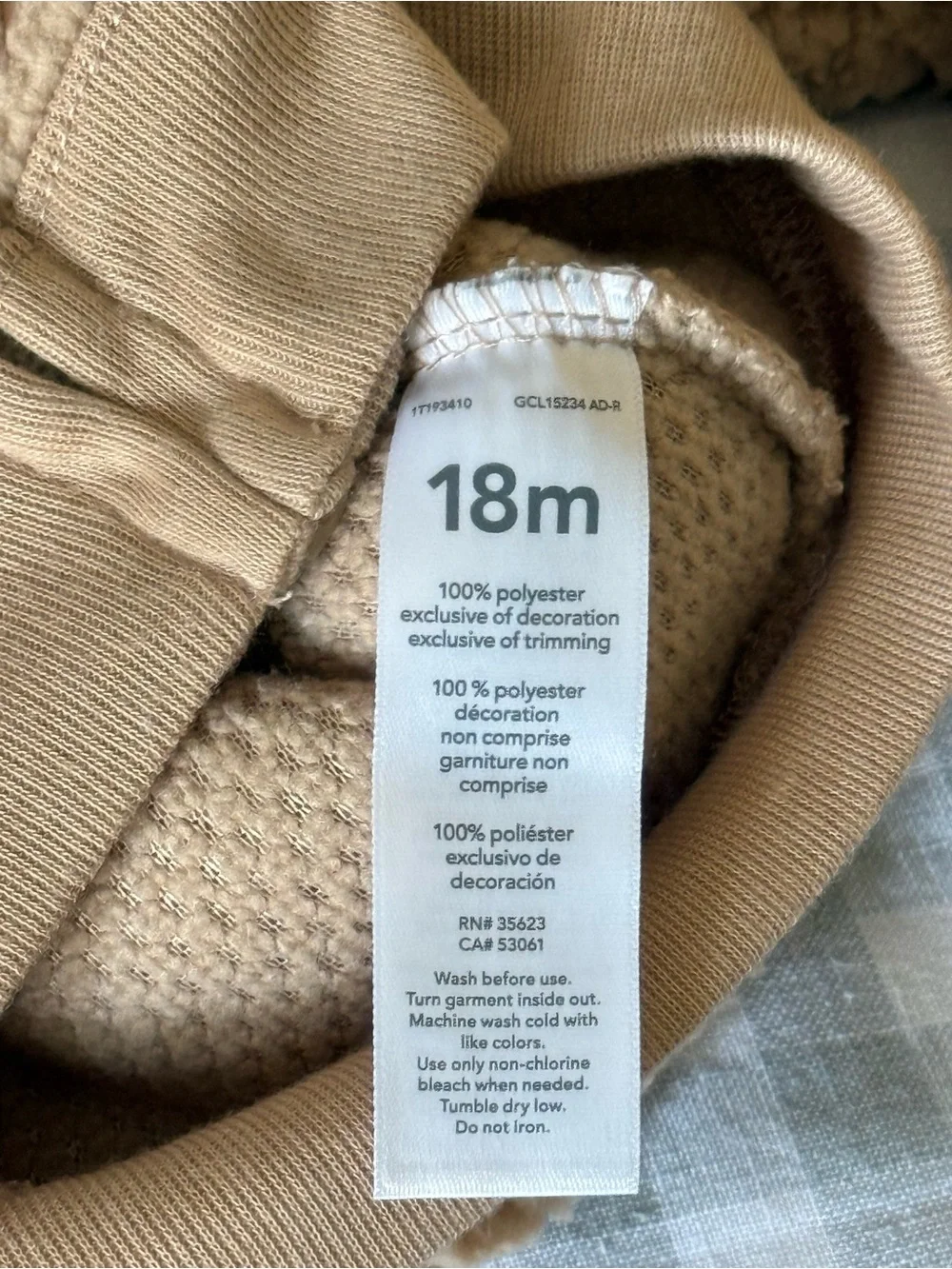 Carters soft sherpa